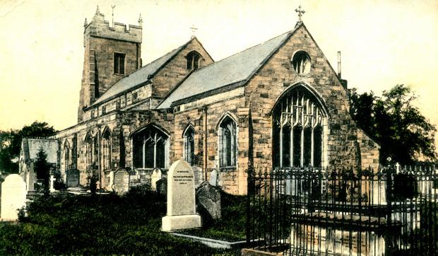The Northern Echo: St Anne's Church, at Catterick, in the 1930s before the headstones were removed. Richard Brathwaite was buried here on May 7, 1673, and there is a memorial to him and his son inside
